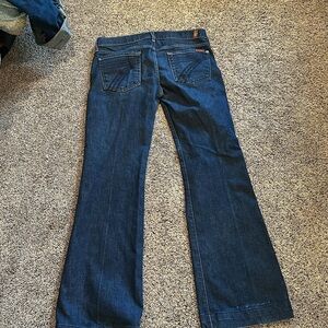 7 For All Mankind Dark Blue Flare Jeans